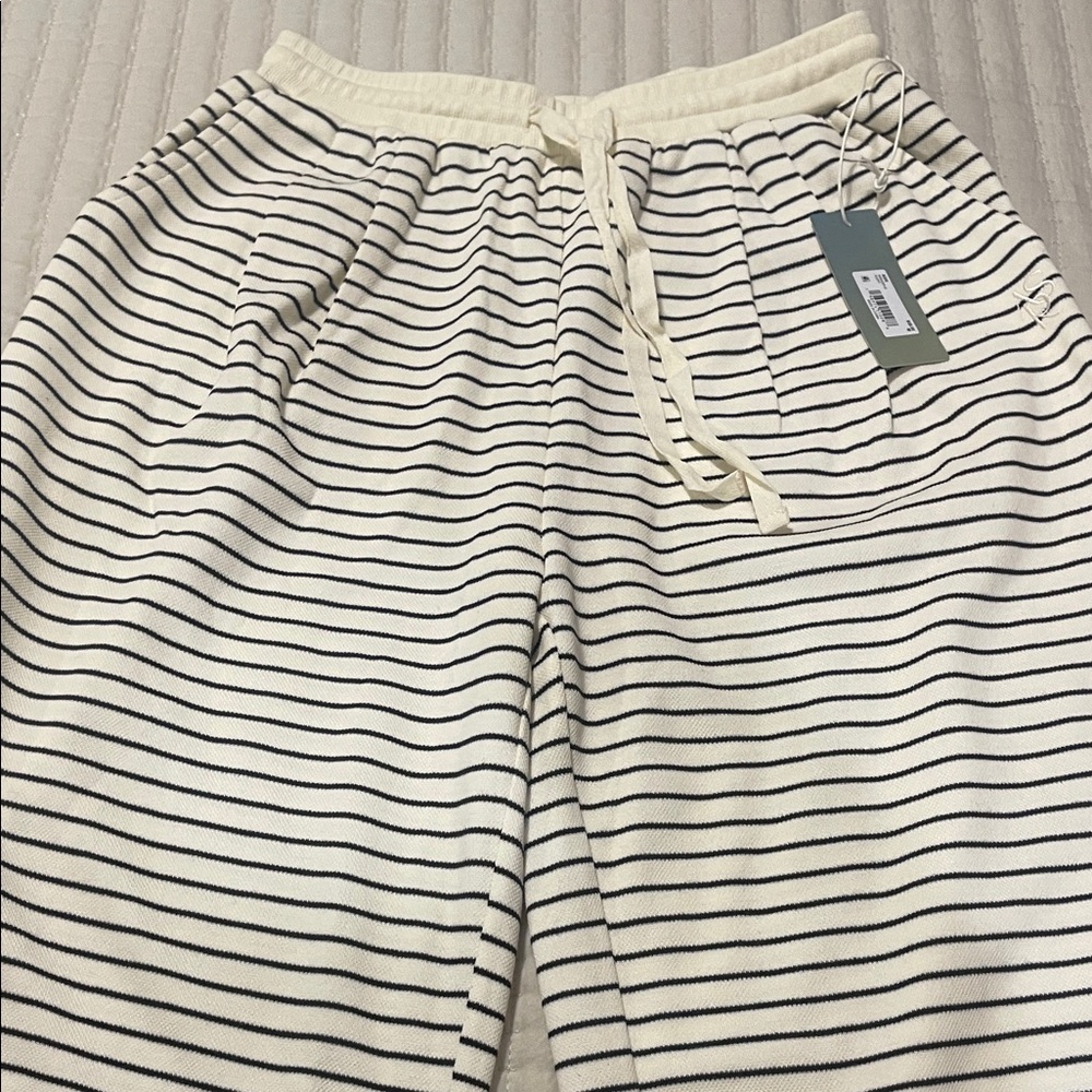 Striped Black and White Joggers